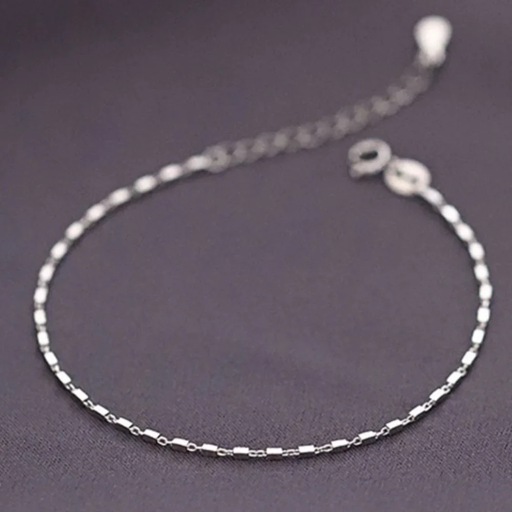 #NEW 925 Sterling Silver Chain Bracelet A